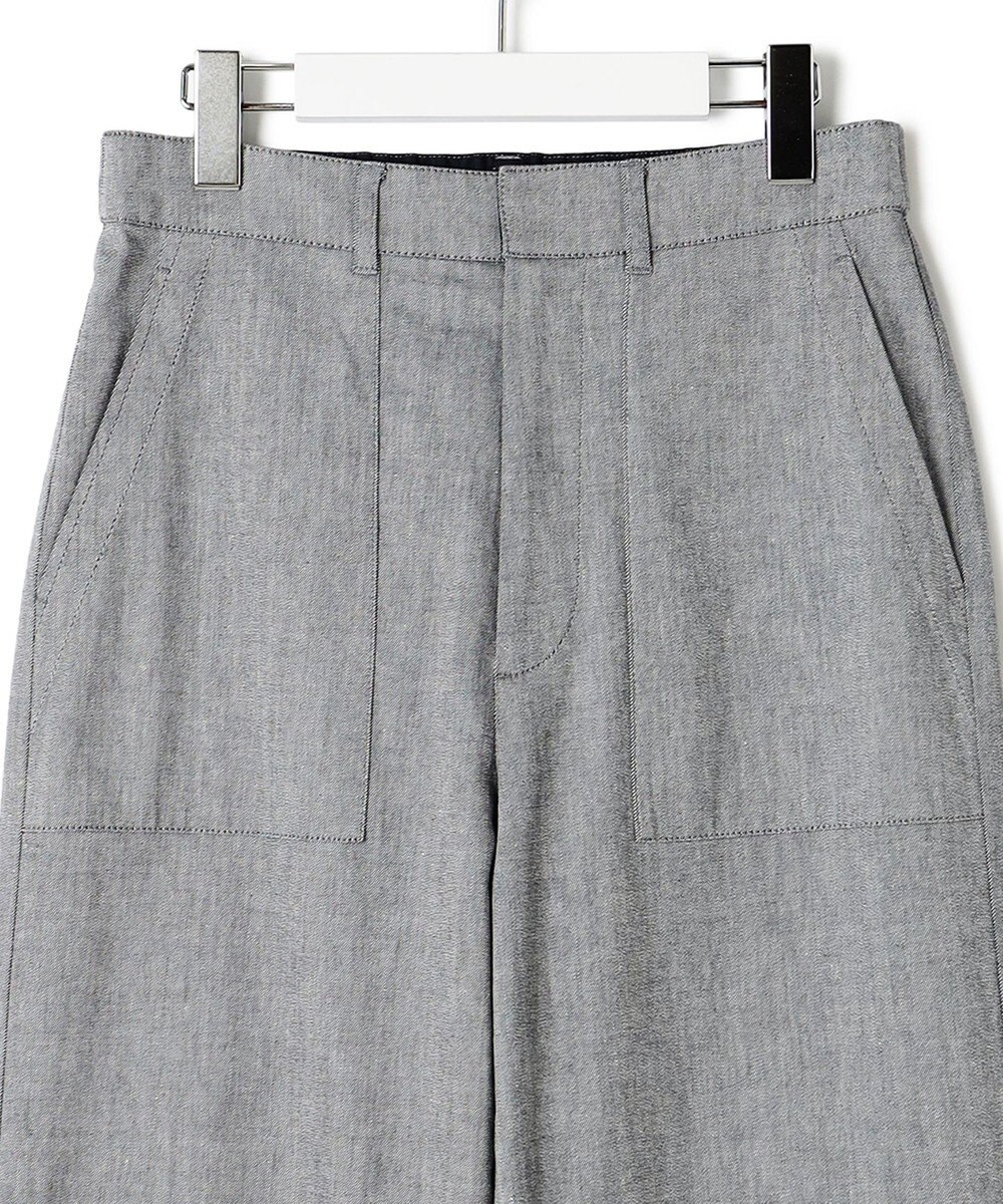 23区 【洗える】スラブツイルストレッチ ワイド パンツ 