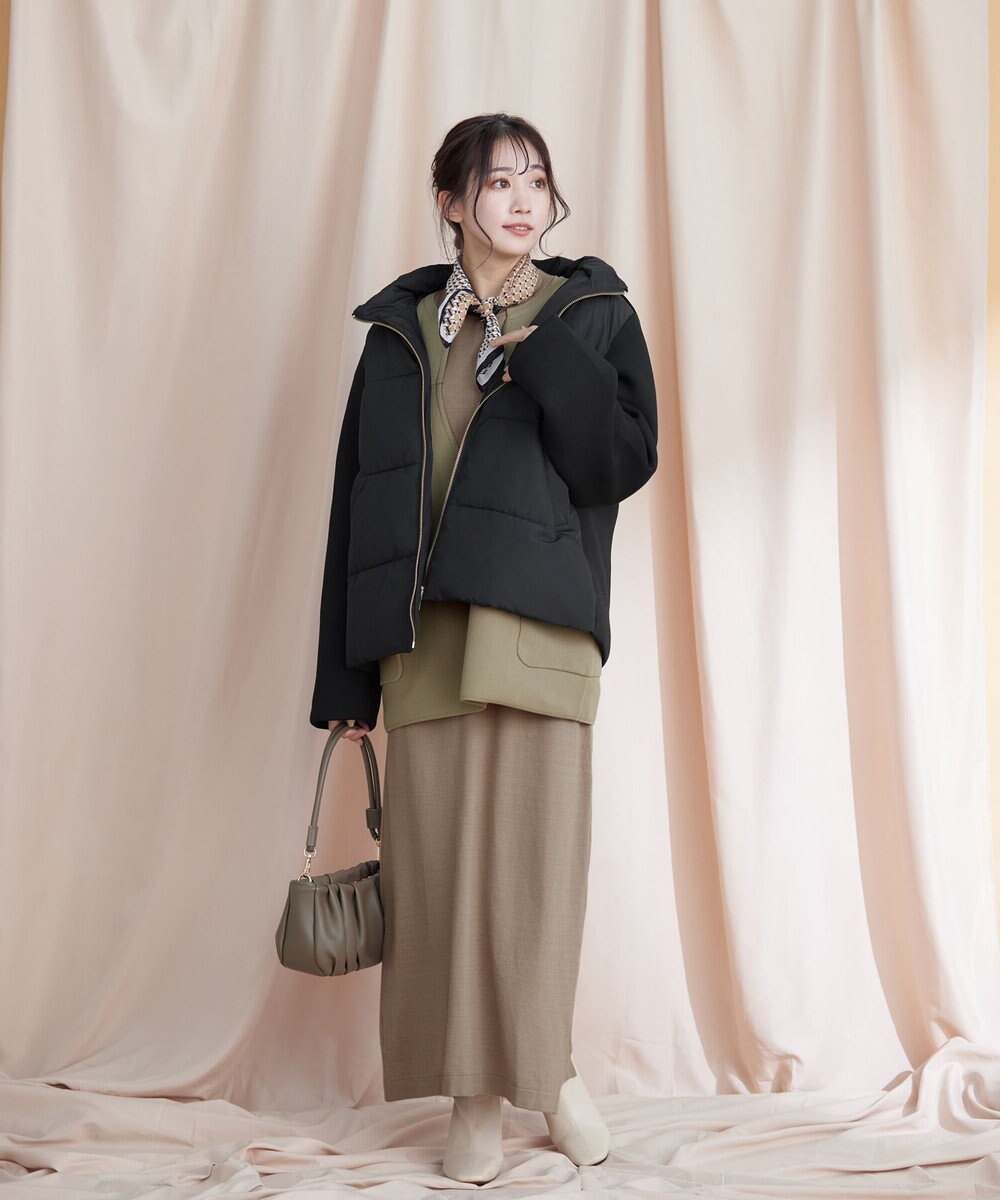 Tiaclasse 【2点セット】Wフェイスニットベスト＆ニットワンピース 