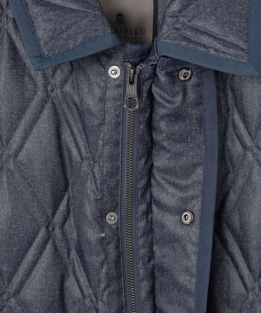 GOTAIRIKU 【仕事で着用可】ブライトシャンブレー キルティング ドレスダウン 