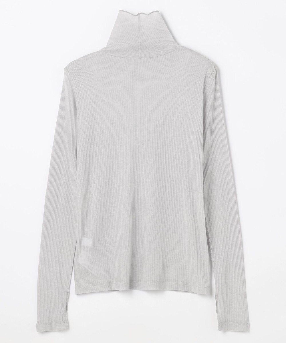 ANY L ウール混リブタートルネックカットソー 