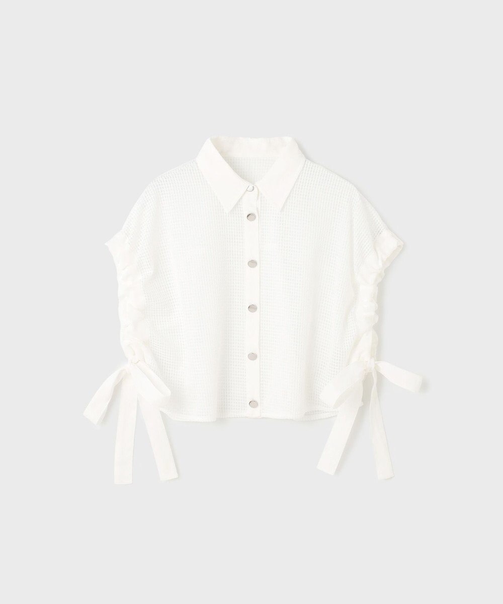 GRACE CONTINENTAL メッシュポンチョシャツ 