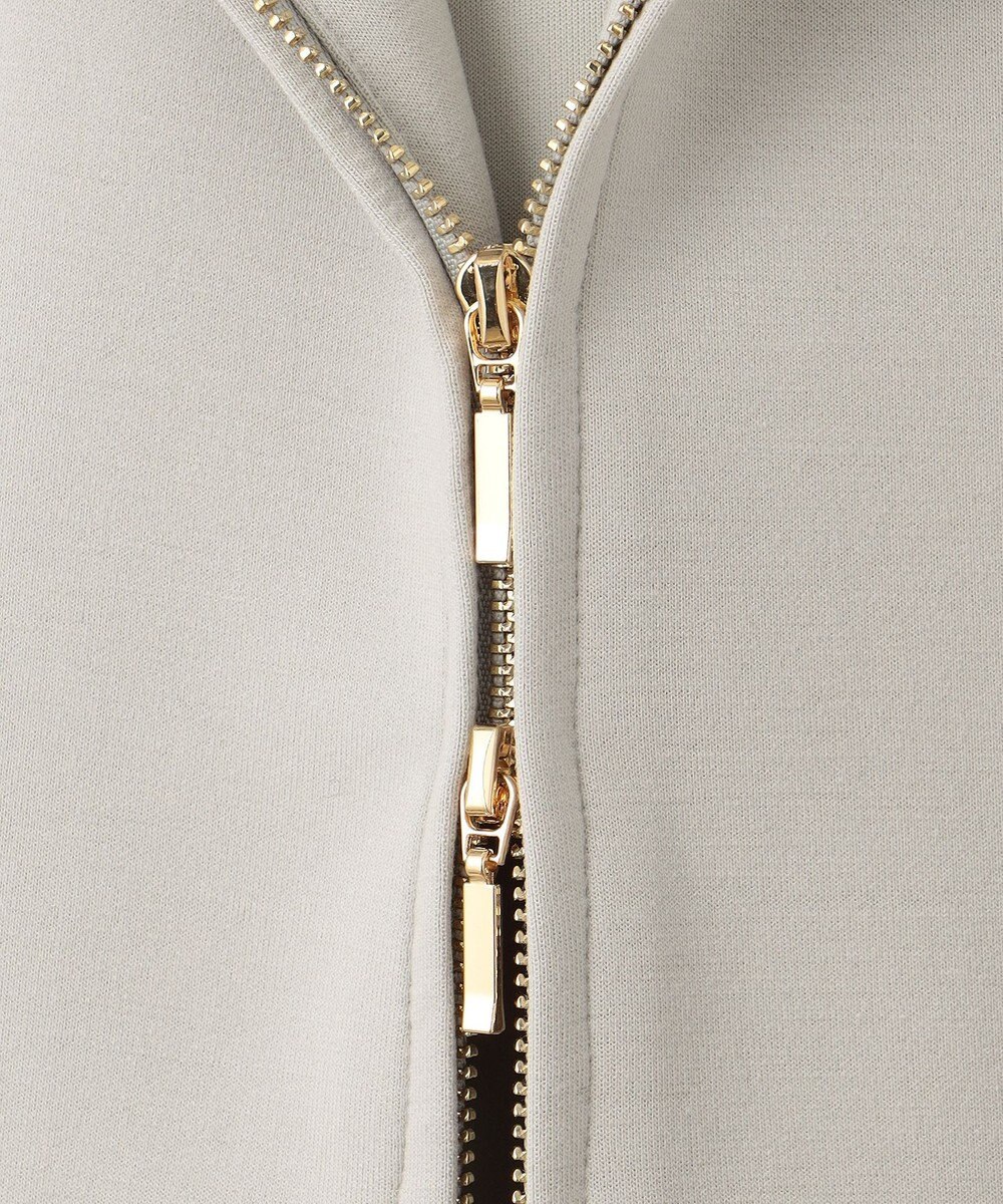 Feroux 【洗える】ダブルジップダンボールロゴ パーカー 