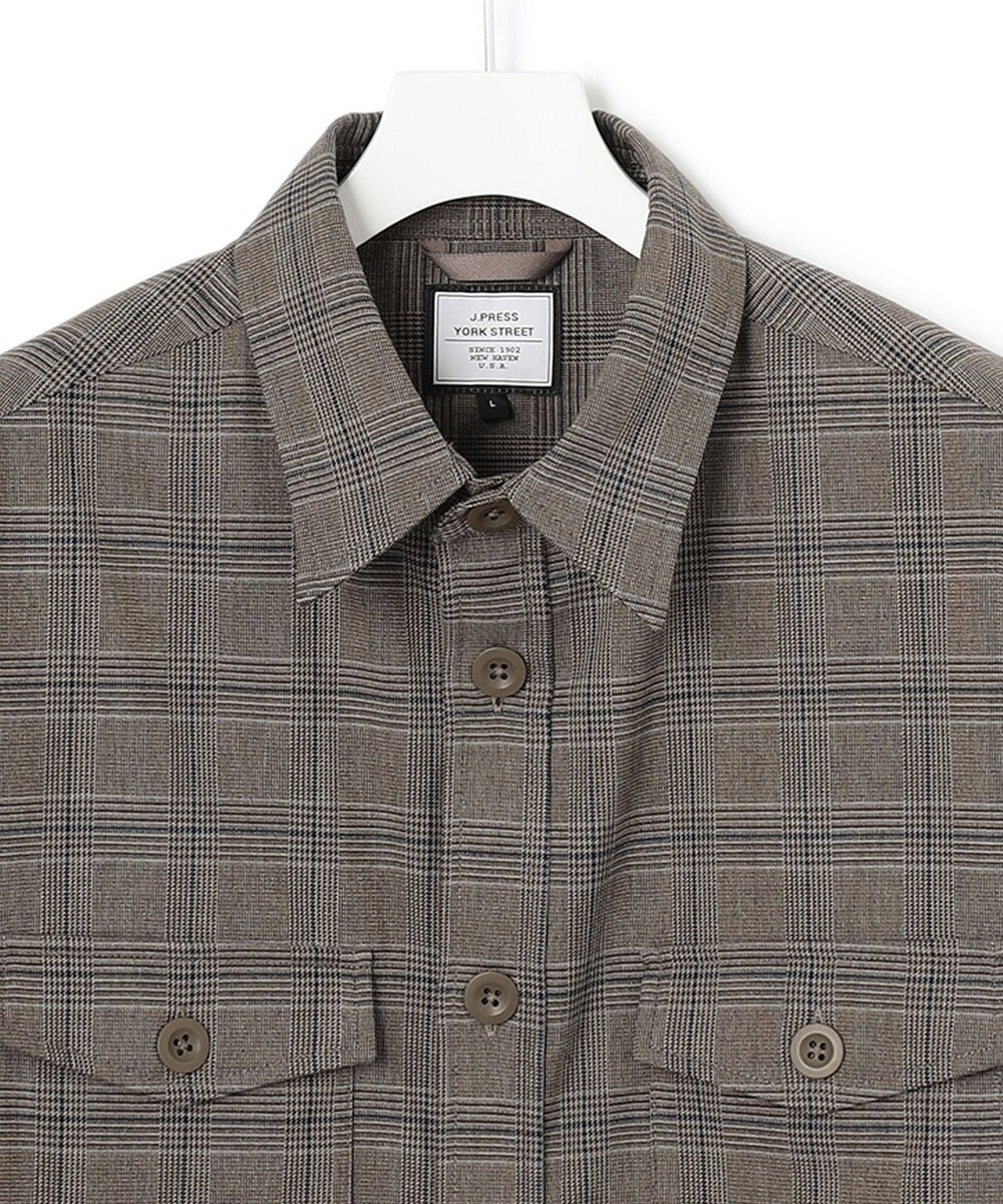 J.PRESS YORK STREET 【UNISEX】チェックストレッチCPOジャケット 