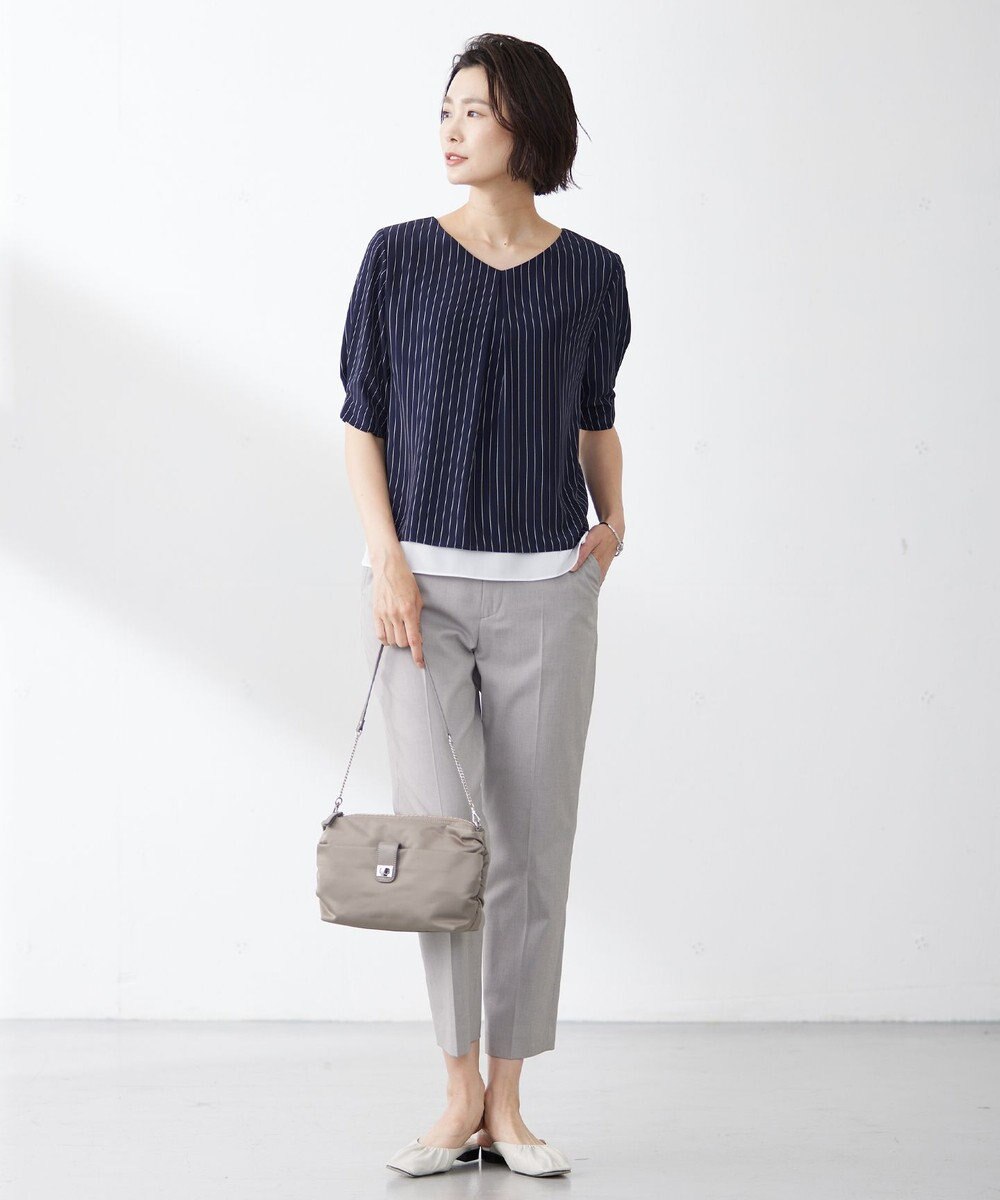 J.PRESS LADIES 【2way】ナイロンギャザー ショルダー バッグ 