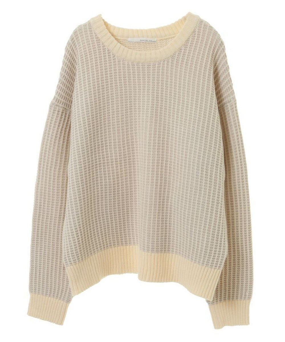 Green Parks ・ＥＬＥＮＣＡＲＥ　ＤＵＥ　タック編バイカラーニット 