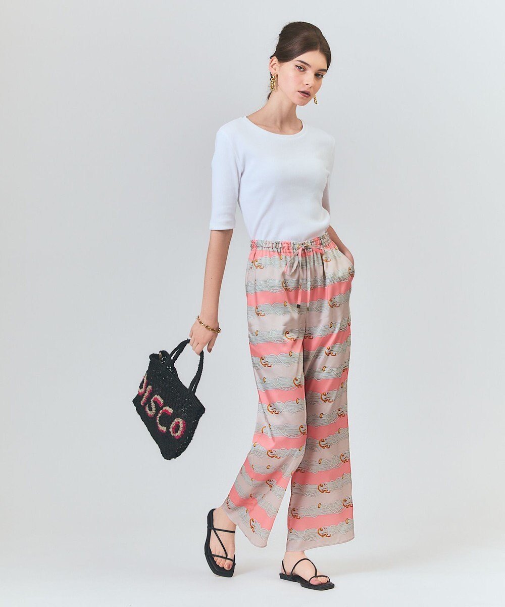 GRACE CONTINENTAL ハーフスリーブリブトップ 