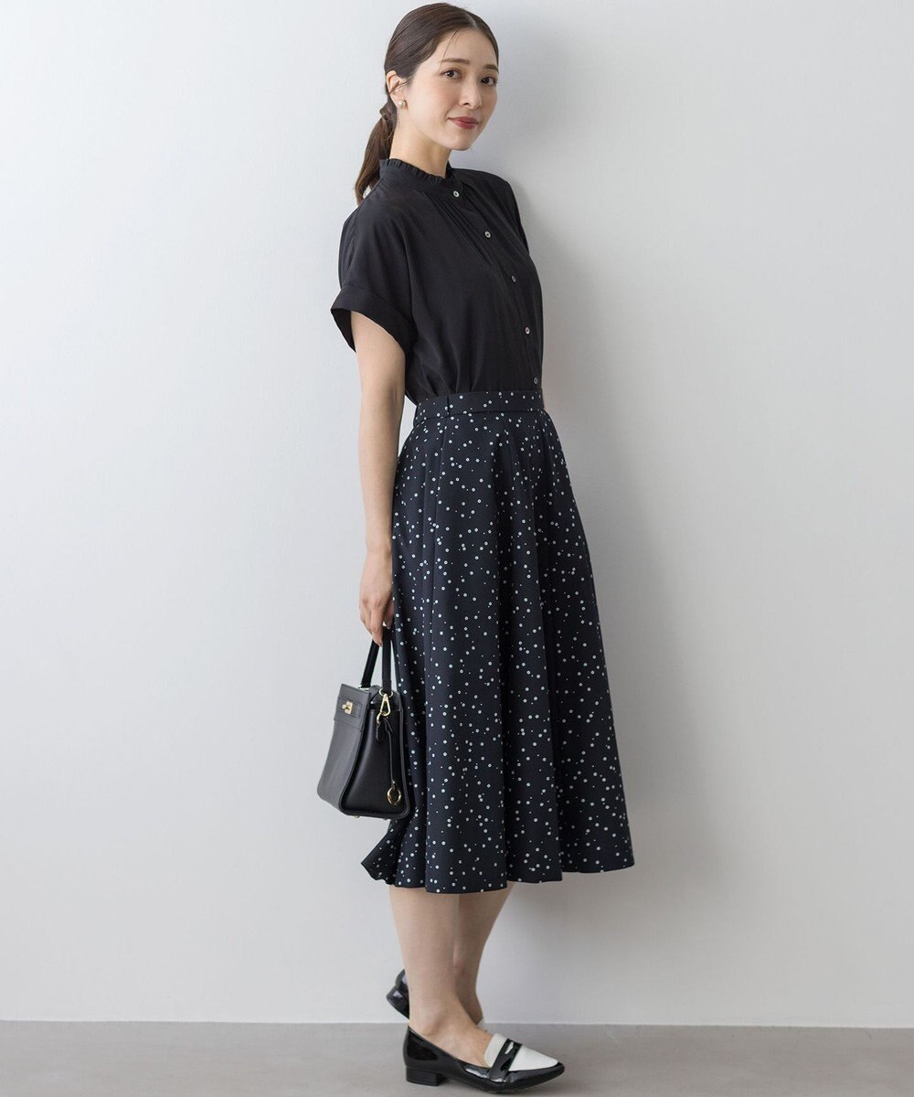 組曲 S フラワースパンコールプリント スカート 