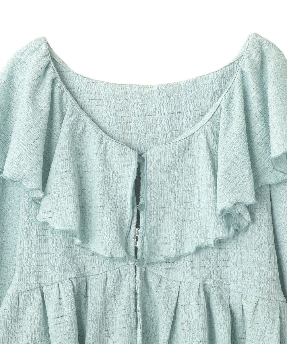 earth music&ecology 【予約】ラッフルカラーカットブラウス 