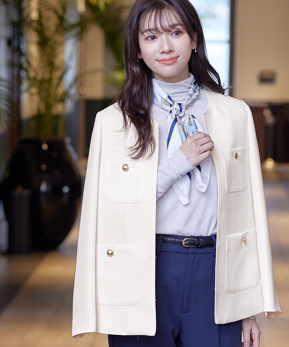 Tiaclasse 【洗える】ワッフルピケジャケット 