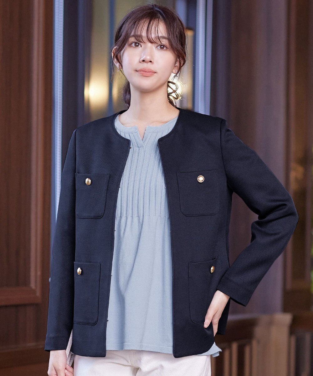 Tiaclasse 【洗える】ワッフルピケジャケット 