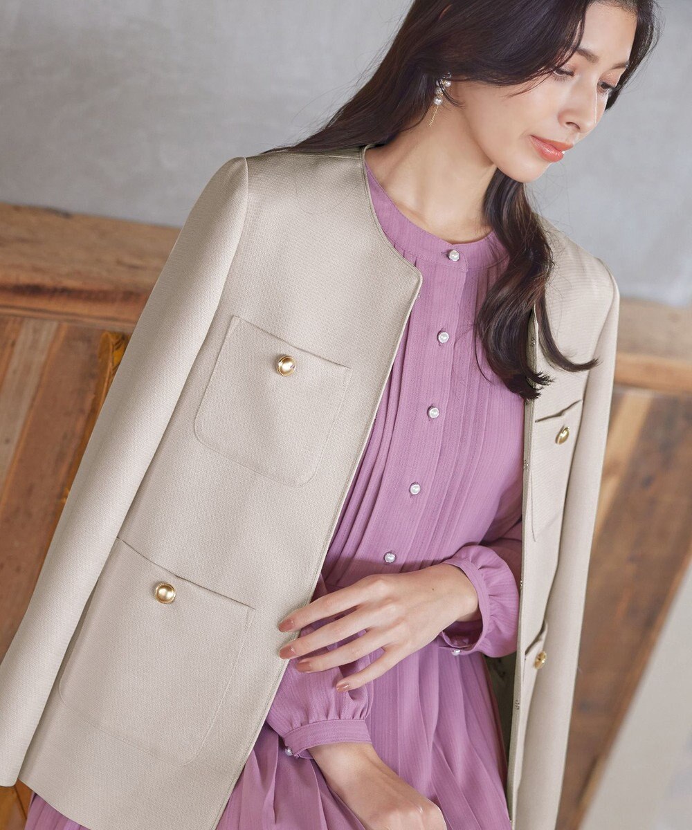 Tiaclasse 【洗える】ワッフルピケジャケット 