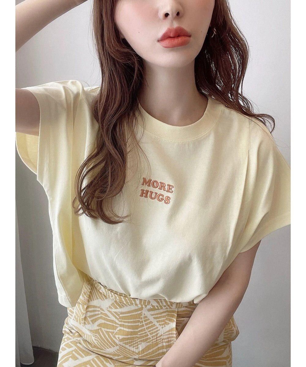 Green Parks ワンポイント刺繍タックＴシャツ 