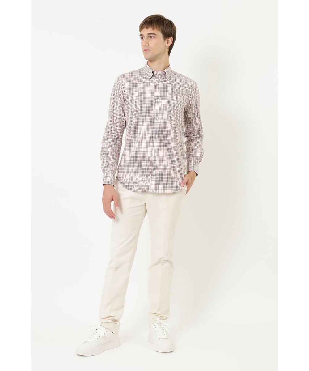 DAKS コットンミニチェックシャツ 