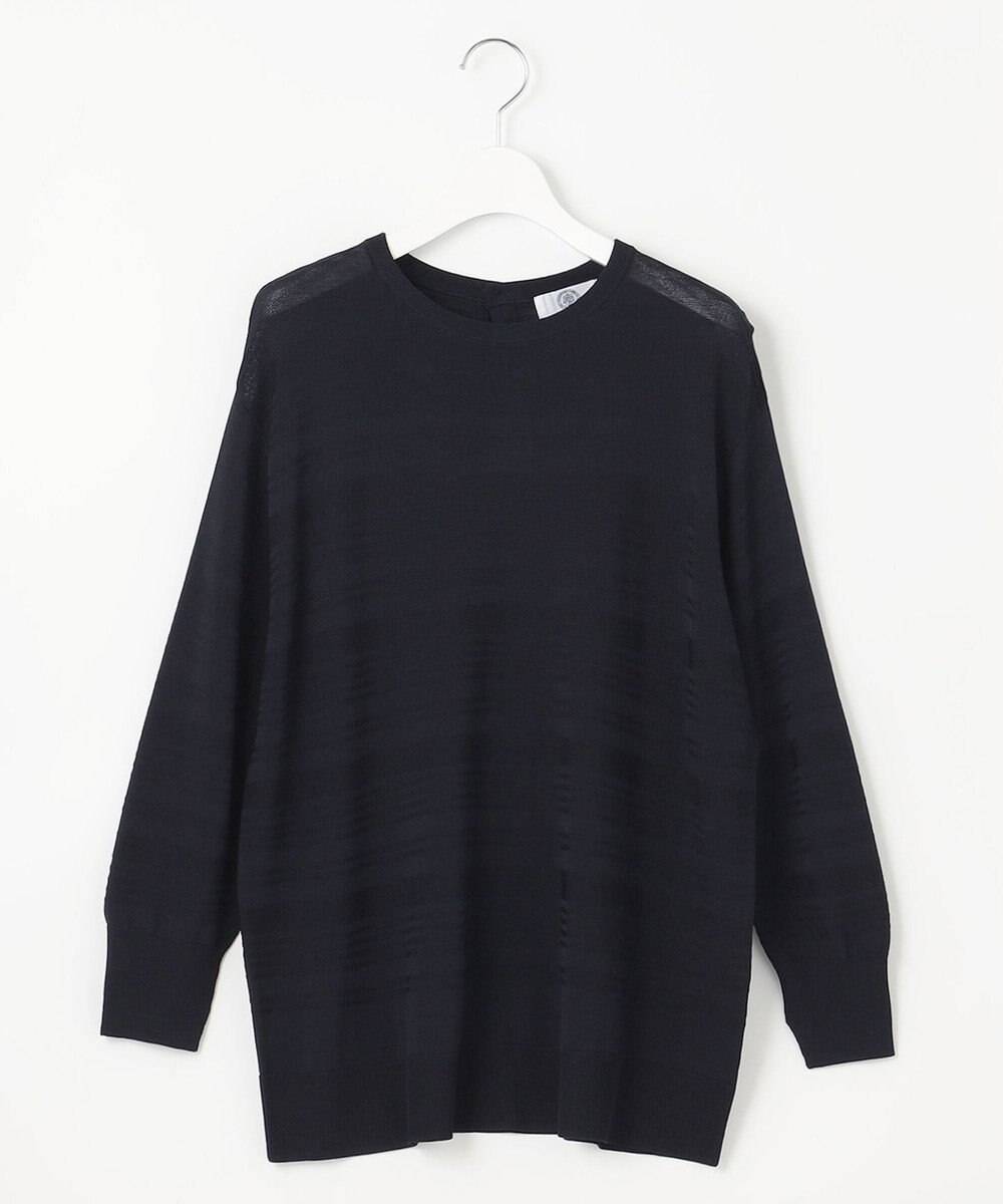 J.PRESS LADIES 【WEB限定カラーあり・洗える】SILKY RAYON STRETCH ボーダー ニット 