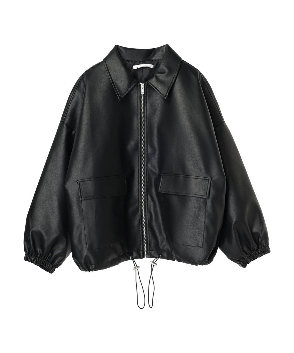 Green Parks ・ＥＬＥＮＣＡＲＥ　ＤＵＥ　合皮ステンカラーブルゾン 