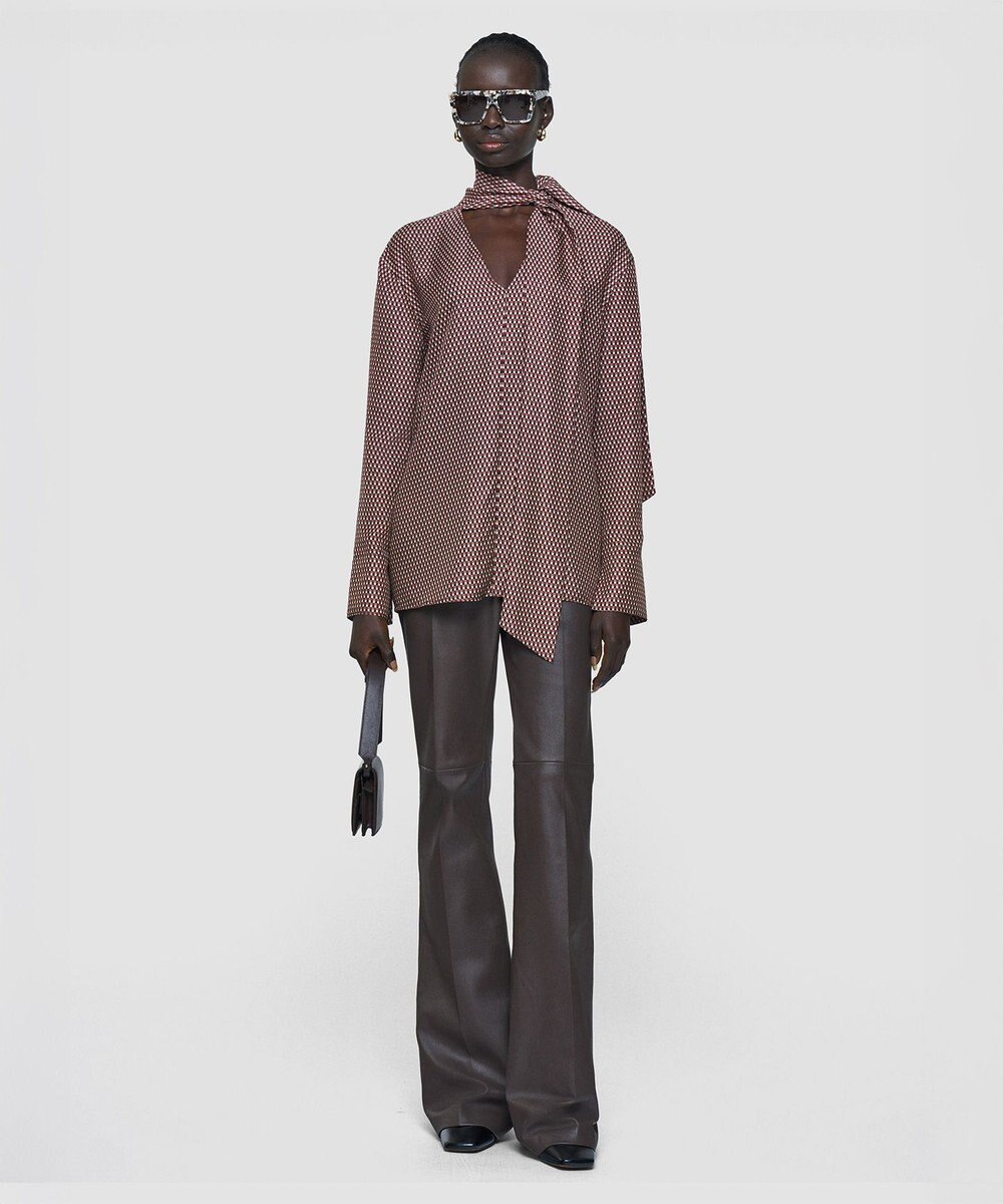 JOSEPH 【洗える】オーバーレイプリント　ブラウス 