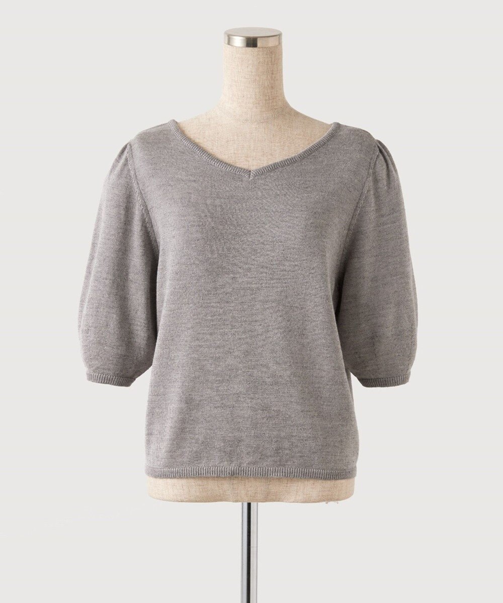 TOQUE 〈大草直子さんアドバイザー〉【天然素材】アルパカシルクニット5分袖 