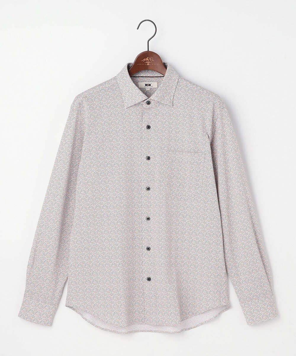 JOSEPH ABBOUD 【綿100％・ジャージー素材・ストレッチ】コンパクトジャージープリントシャツ 