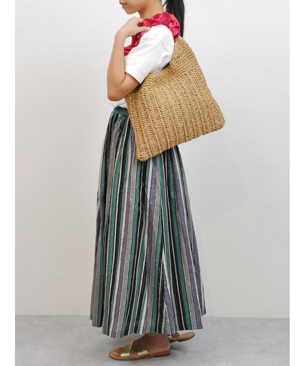 UNBILLION cachecache フリルワンハンドルペーパー手編みトート 