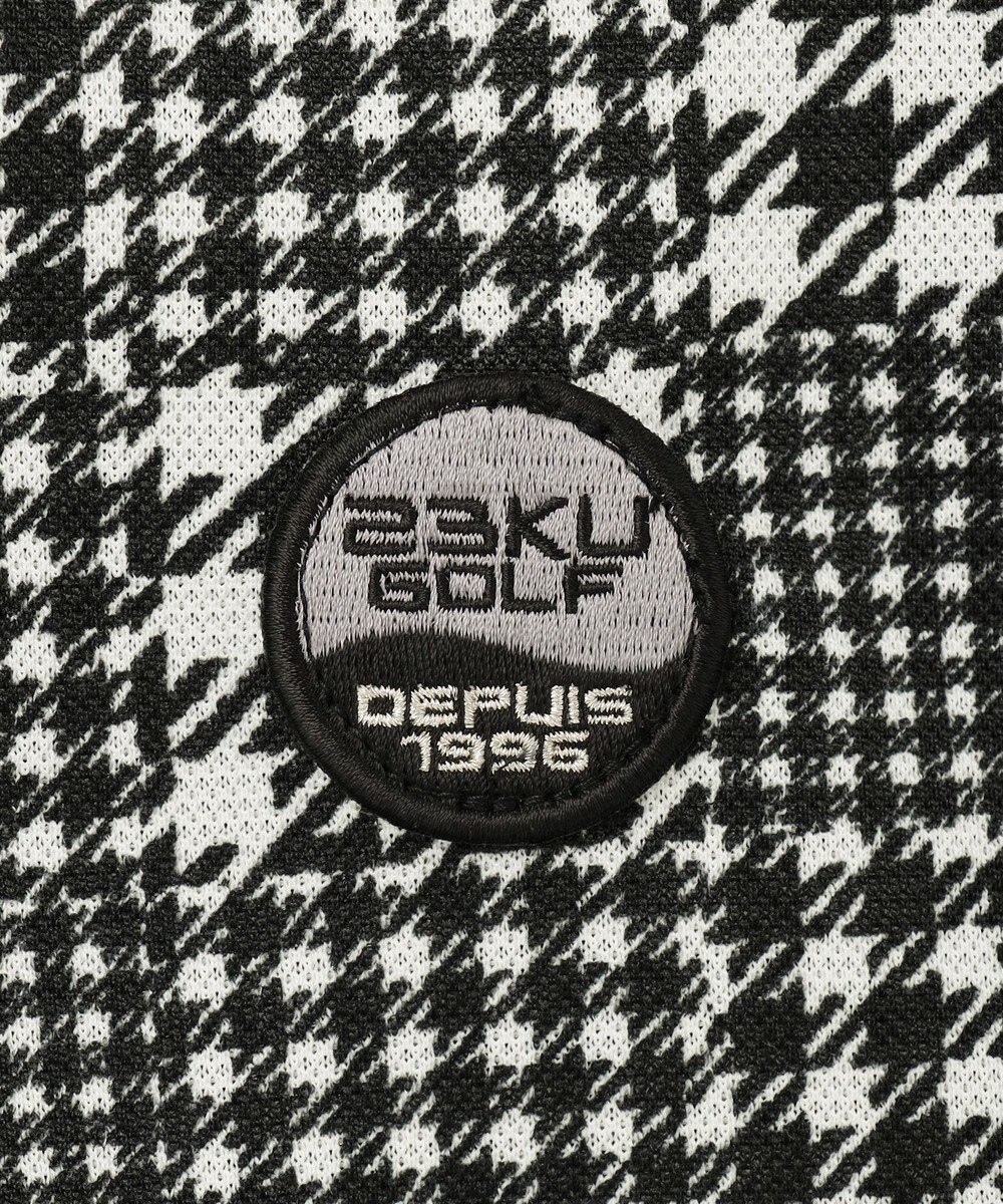 23区GOLF 【WOMEN】【日本製】チェック柄 長袖ポロシャツ 