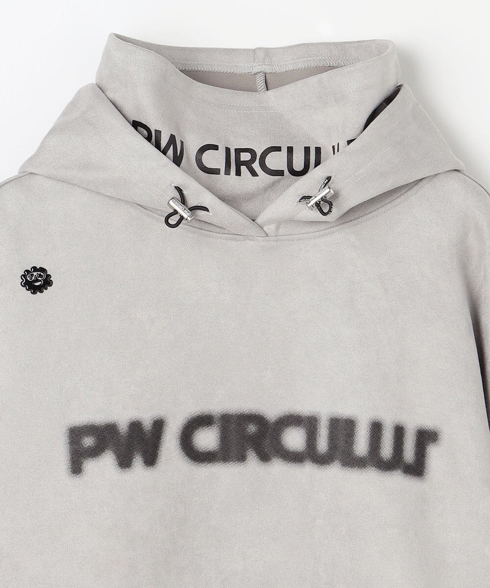 PW CIRCULUS 2025 NEW！【手洗い洗濯可】【MEN】キャットグラフィック スエードライク デタッチャブルフーディ ゴルフ 