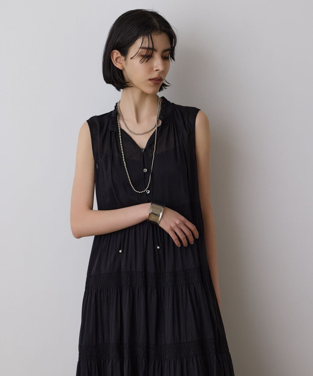 GRACE CONTINENTAL ティアードマキシカフタンワンピース 