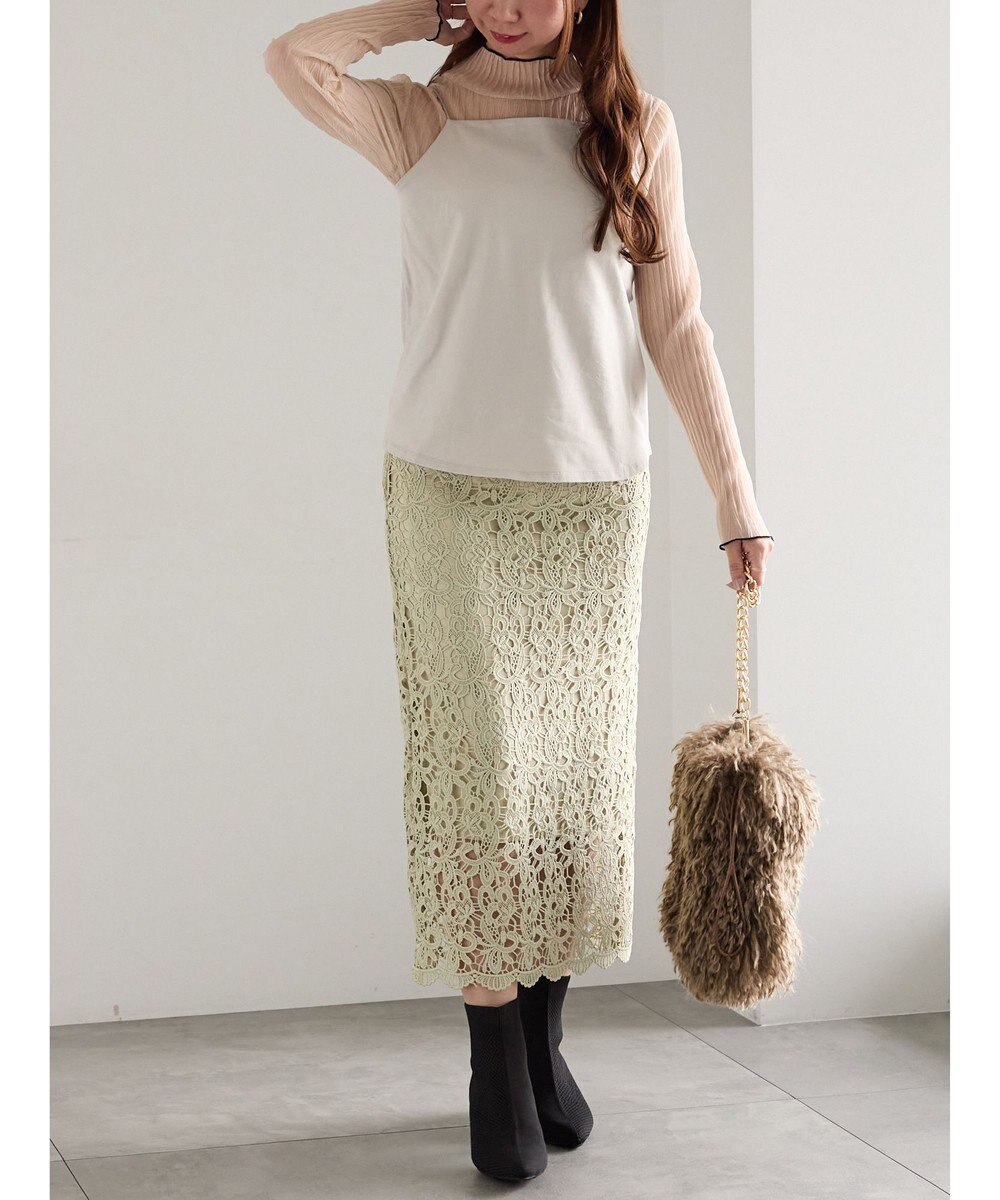 Te chichi 前後2WAYサテン&スムースキャミソール 