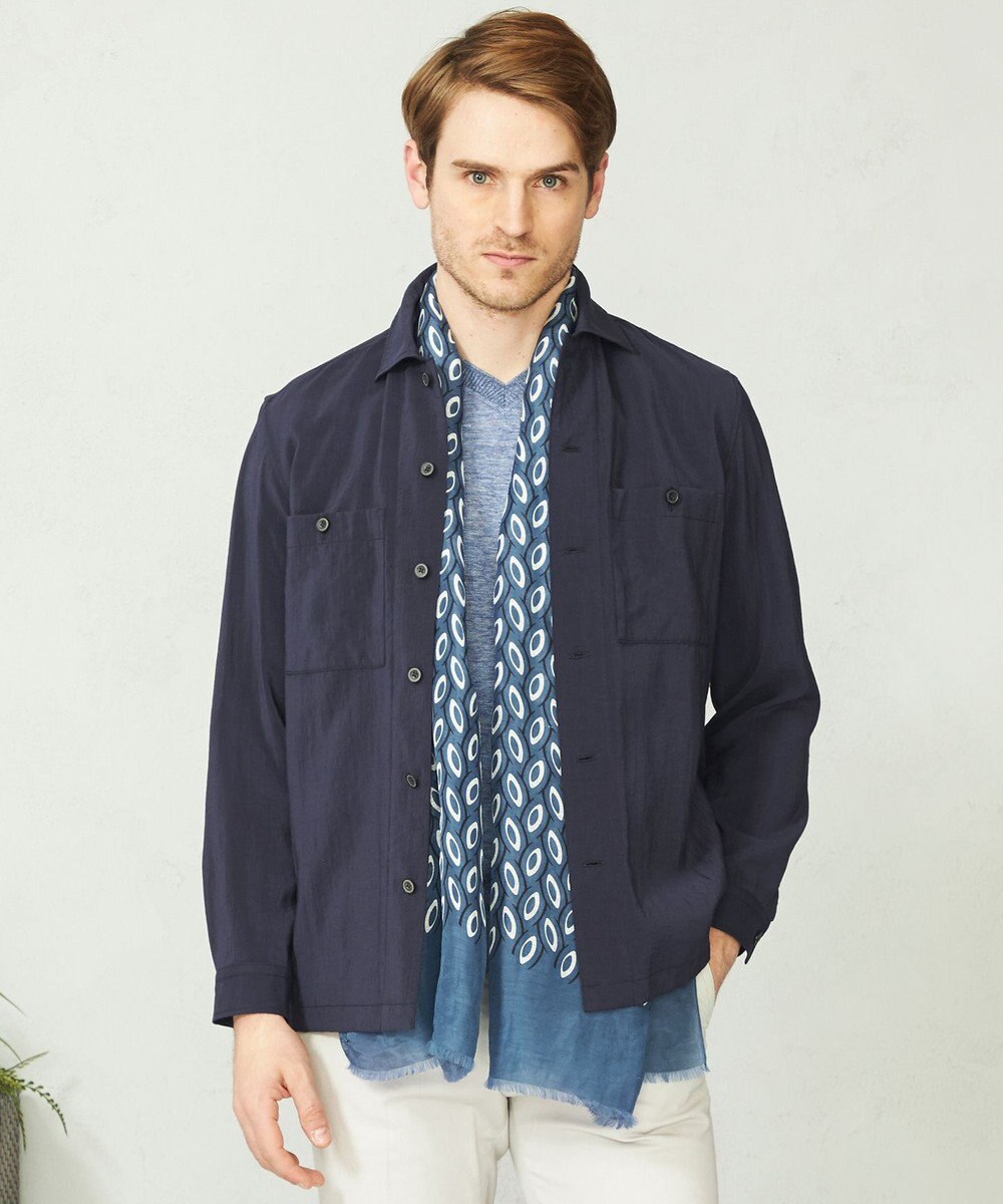 JOSEPH ABBOUD 【サスティナブル】リンクルマイヤー シャツアウター 