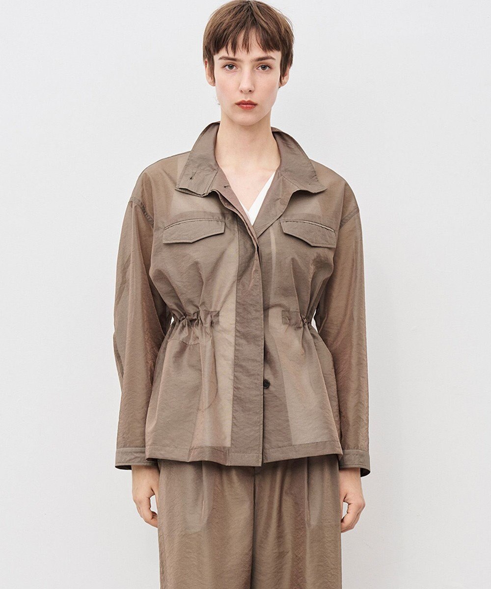 uncrave シアーオーガンジー ミリタリーブルゾン 