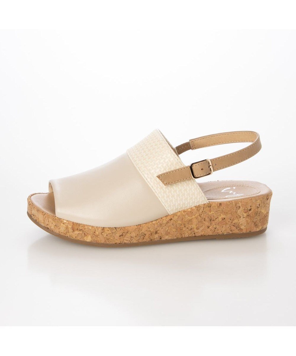 ing <ing>バックベルトウエッジサンダル 