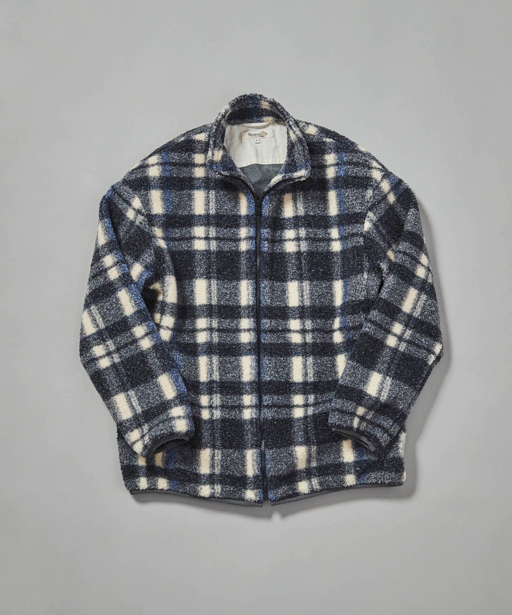 JOSEPH ABBOUD MOUNTAIN 【SPACE／UNISEX】ボアチェック ブルゾン 