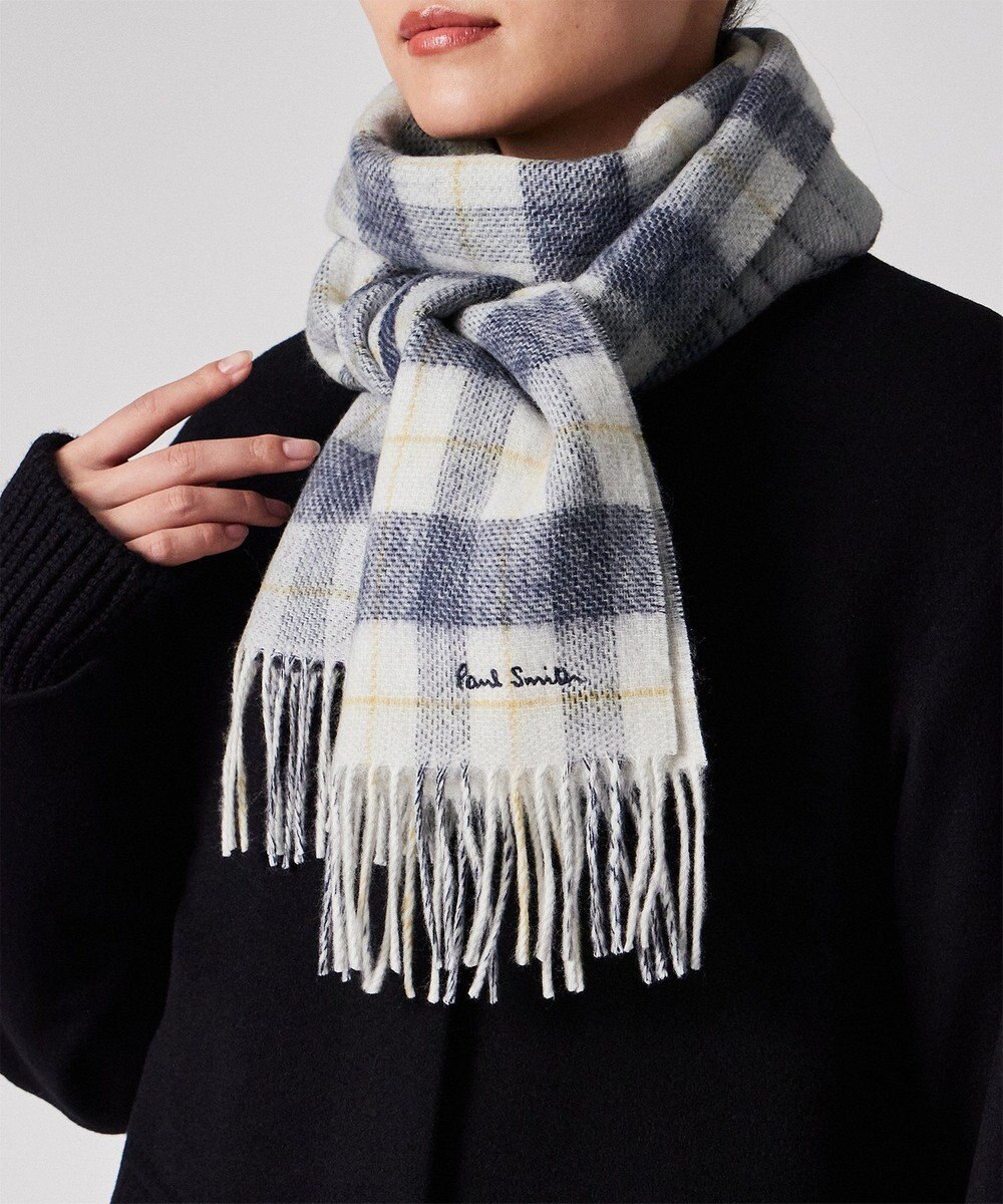Paul Smith オンブレ リバーシブル チェック マフラー 