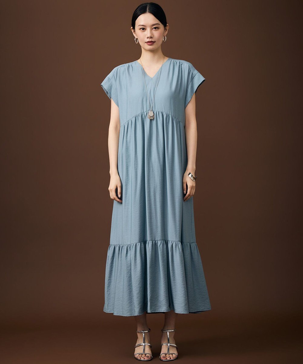 自由区 【WEB限定・大人気素材のNEWアイテム】エアリーツイルティアード ワンピース 