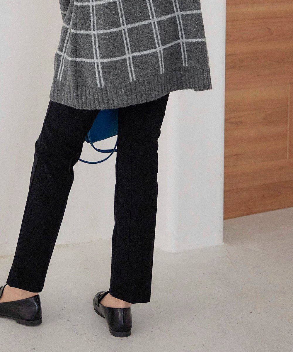 Tiaclasse 【洗える】チェックジャガードニットチュニック 