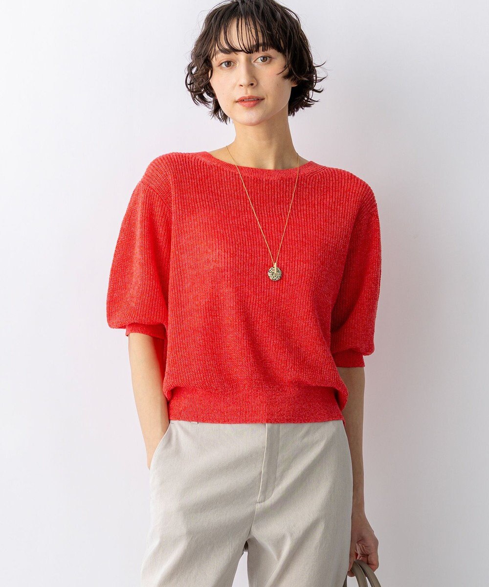 23区 S 【先行予約】ピュアリネン パフスリーブ ニット 