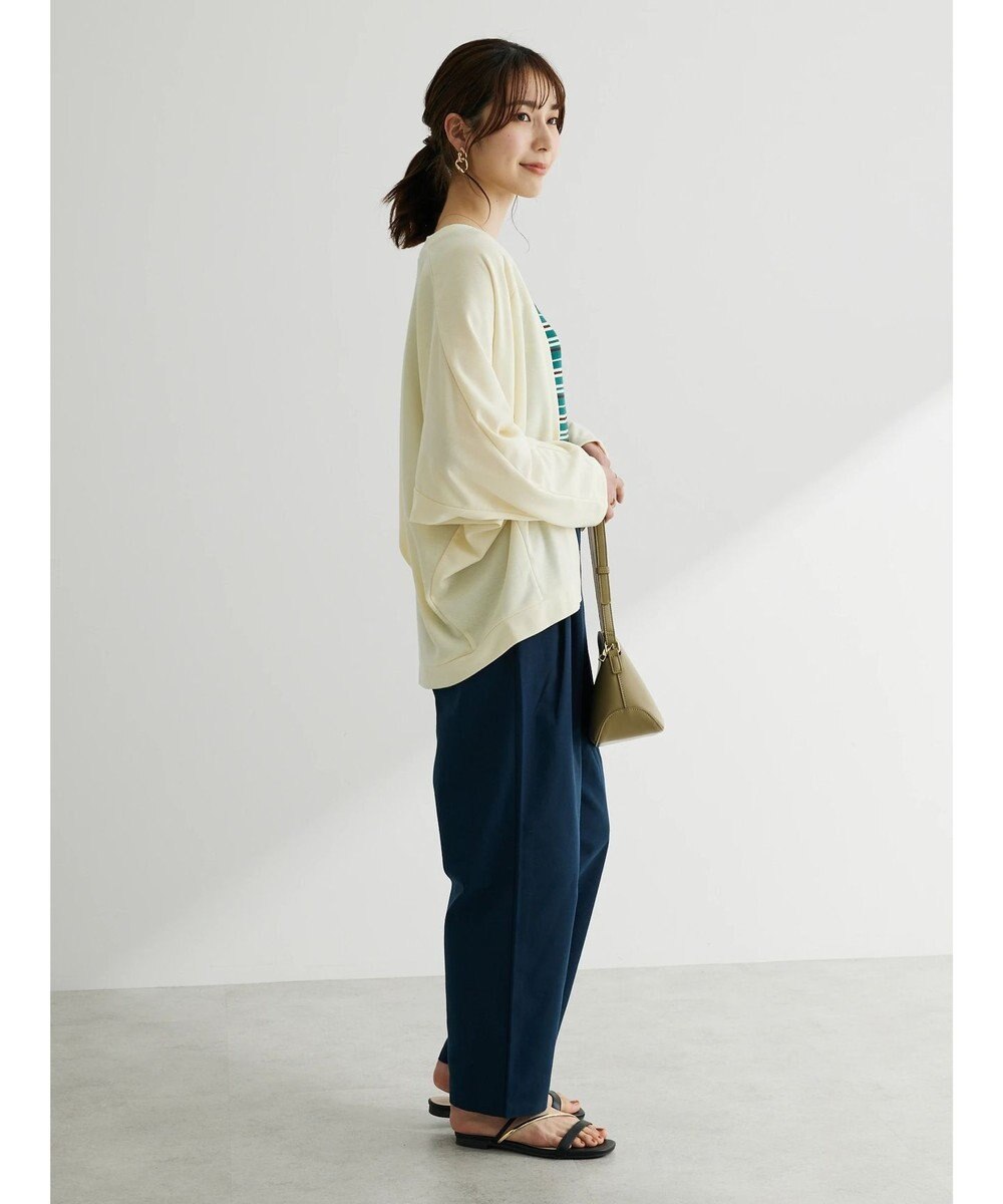 Green Parks 綿麻混タックテーパードパンツ 