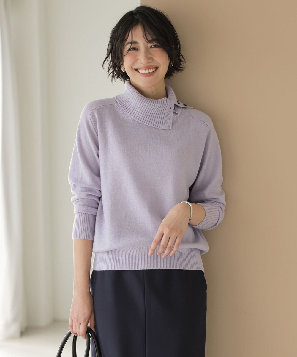 J.PRESS LADIES CASHMERE BLEND 襟付き ニット 