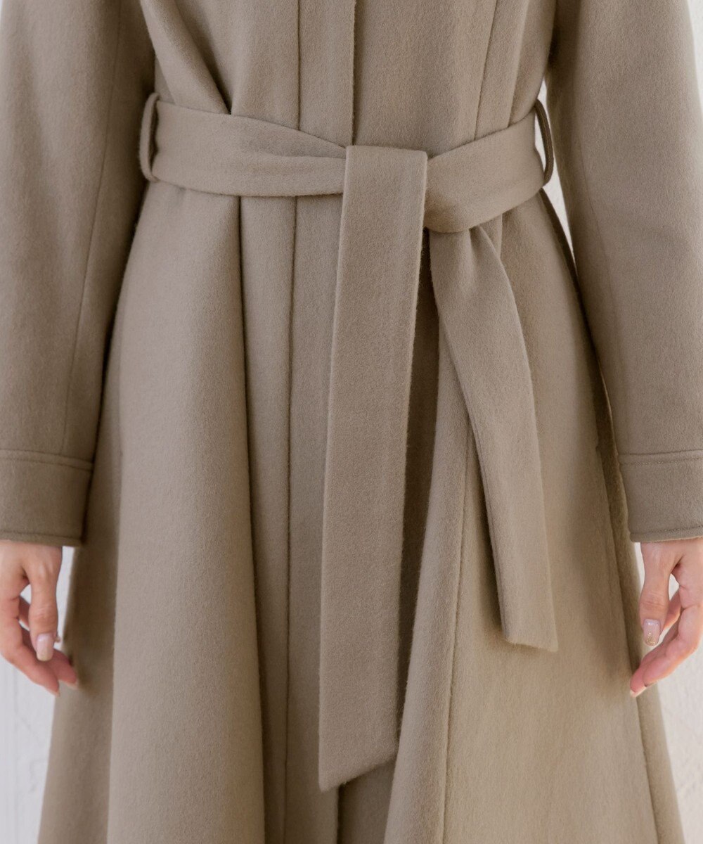 Tiaclasse L 【ウール90％】ステンカラープリンセスウールコート 