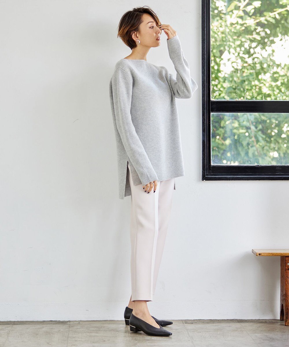 ICB 【WEB限定カラーあり】ウールカシミヤ ボートネックニット 