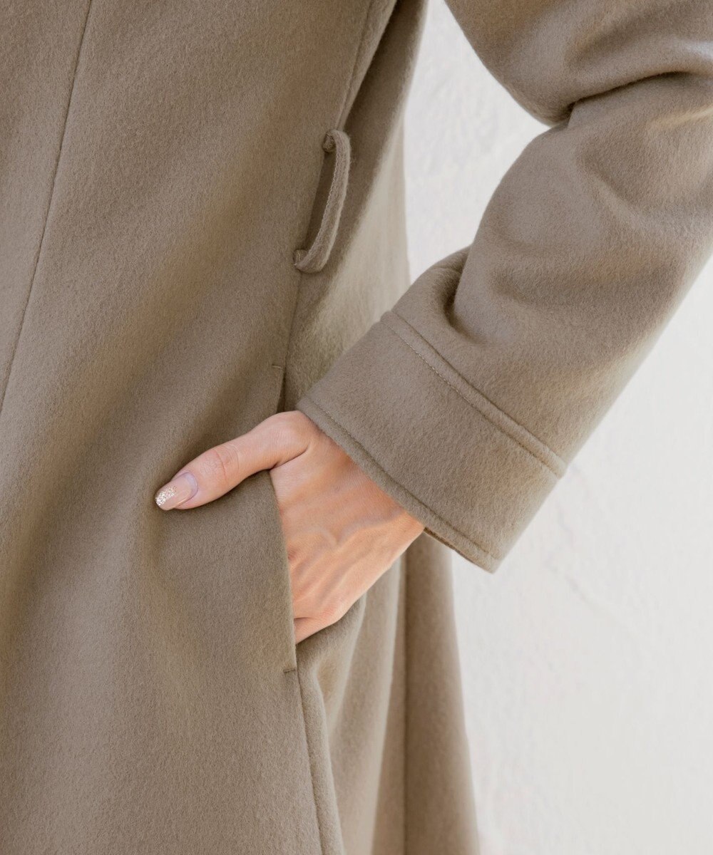 Tiaclasse L 【ウール90％】ステンカラープリンセスウールコート 