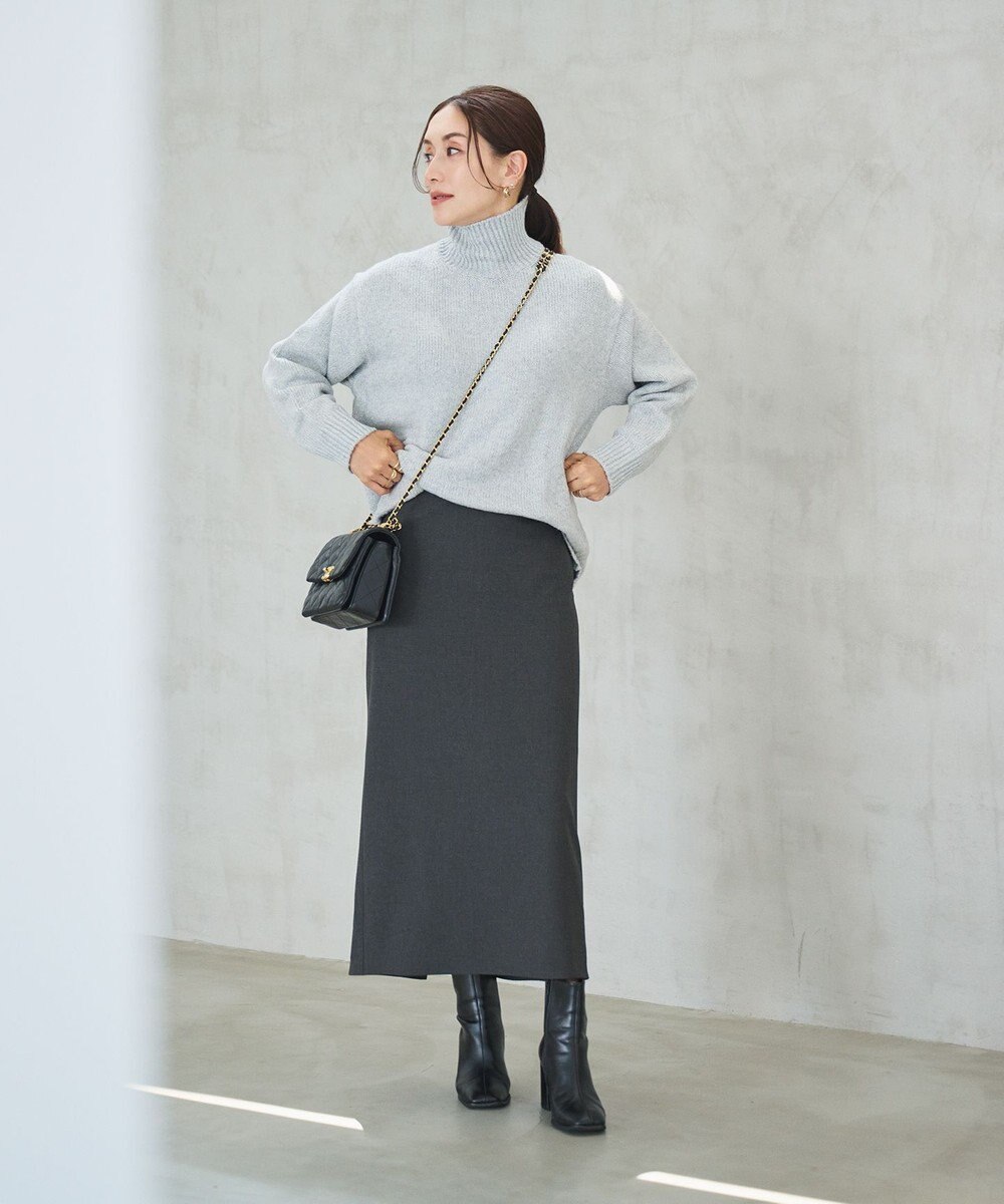 #Newans 【セレモニーにも】〈亀恭子さんコラボ〉美シルエットロングタイトスカート 