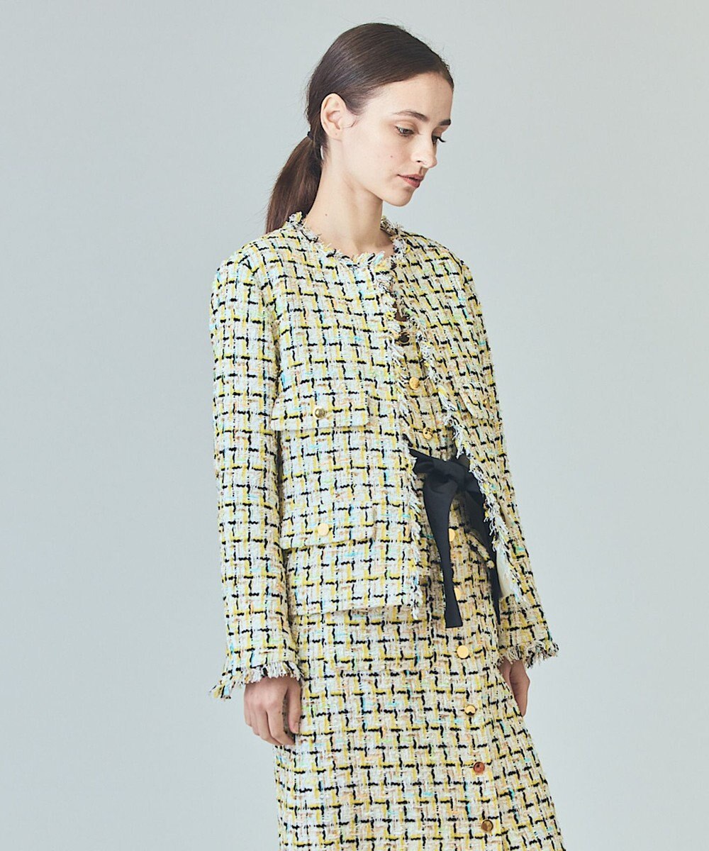 GRACE CONTINENTAL チュールヤーンツイードジャケット 