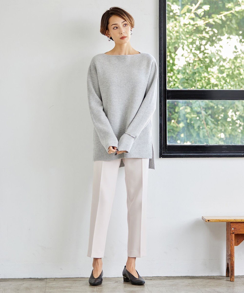 ICB 【WEB限定カラーあり】ウールカシミヤ ボートネックニット 