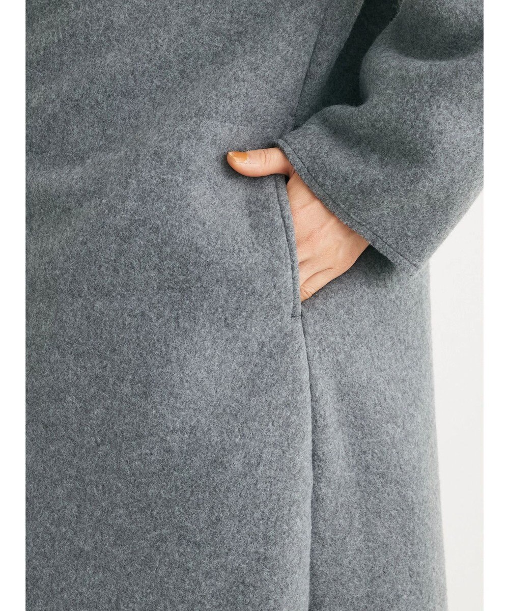 Green Parks フード付き裏ボアロングコーディガン 