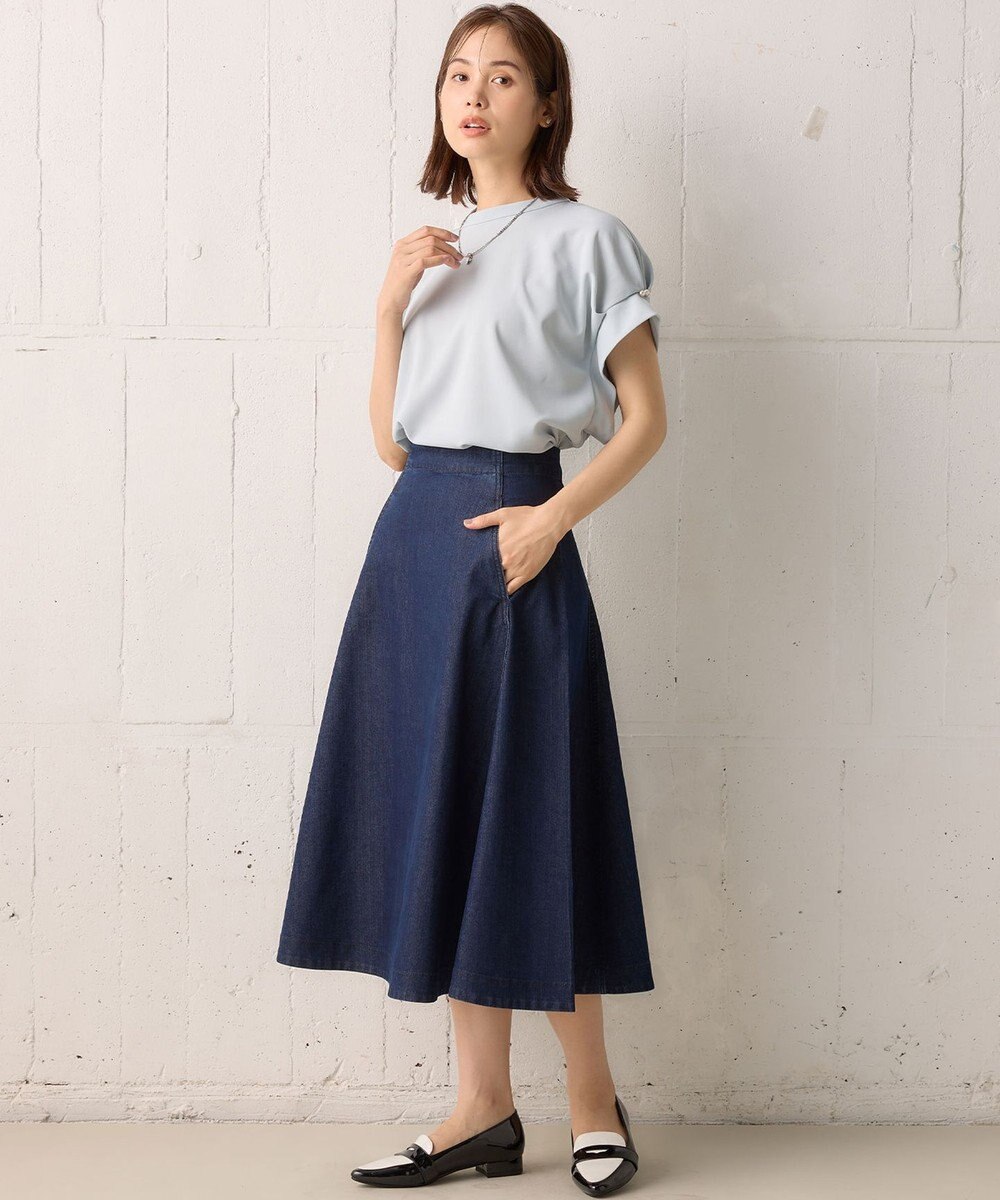 組曲 【WEB限定】ライトジョーゼット袖タック ブラウス 