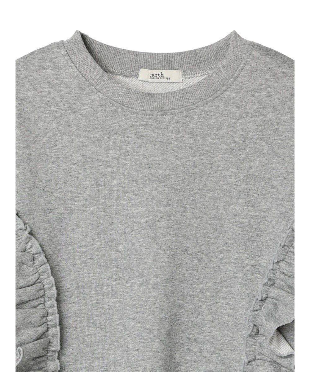 earth music&ecology フリルスウェットプルオーバー 