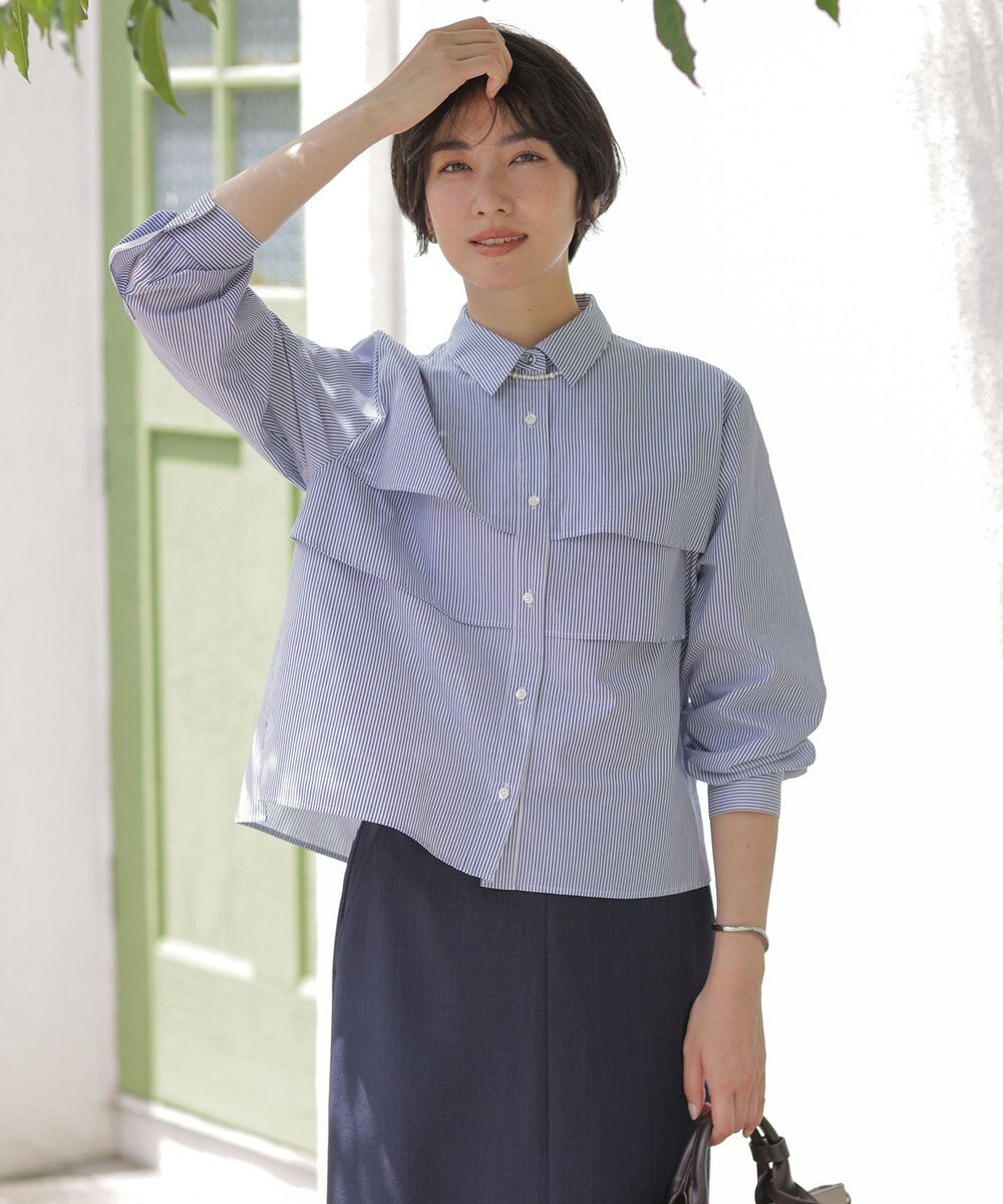 J.PRESS LADIES COTTON TEX ブラウス 