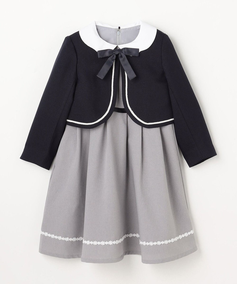 ANY KIDS 【2点セット】ノーカラー ボレロジャケット+襟付き ワンピース 