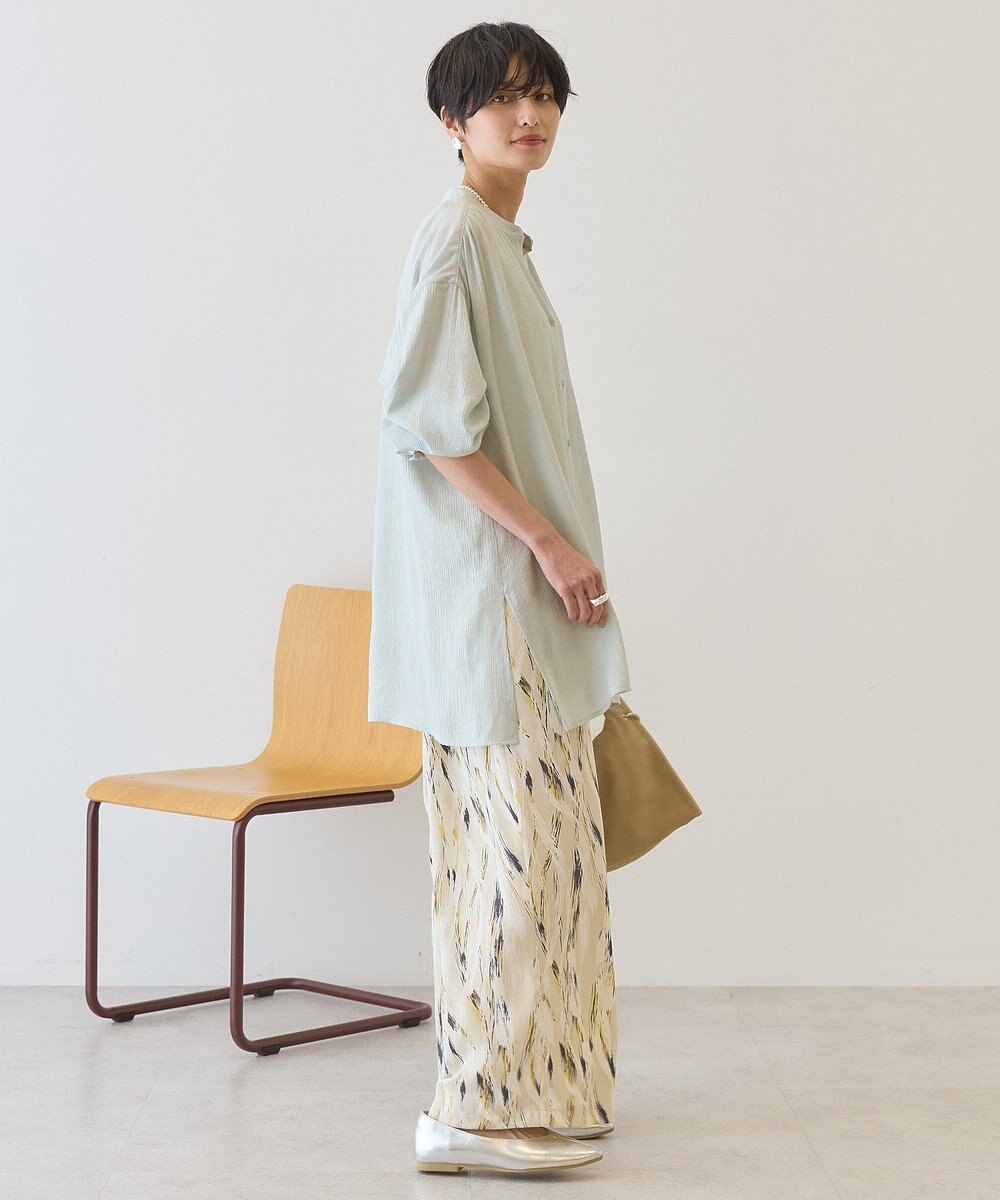 AMERICAN HOLIC 楊柳バンドカラーシャツ 