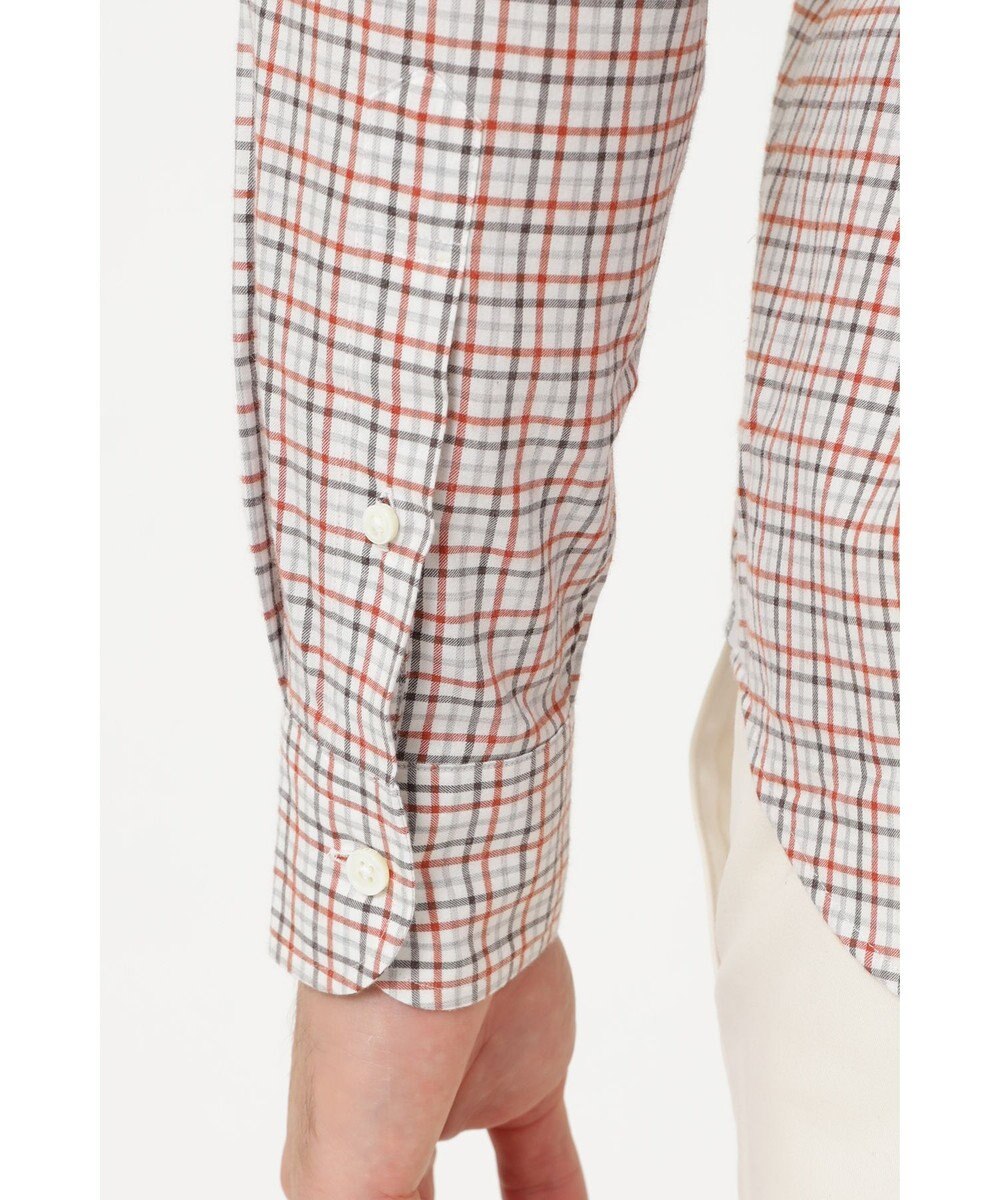 DAKS コットンミニチェックシャツ 